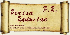Periša Radmilac vizit kartica